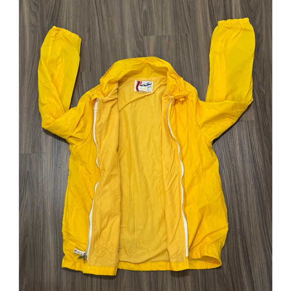 Vintage Weather Tamer Yellow Windbreaker Jacket 80's - Women's Size M - Picture 4 of 10